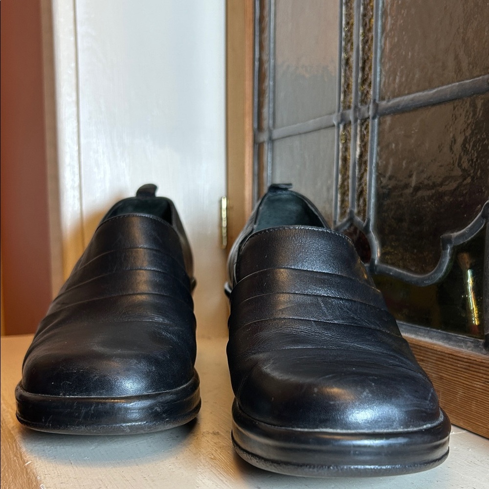 Dansko Black Leather Clogs